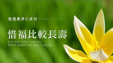 龍德嚴淨仁波切 惜福比較長壽