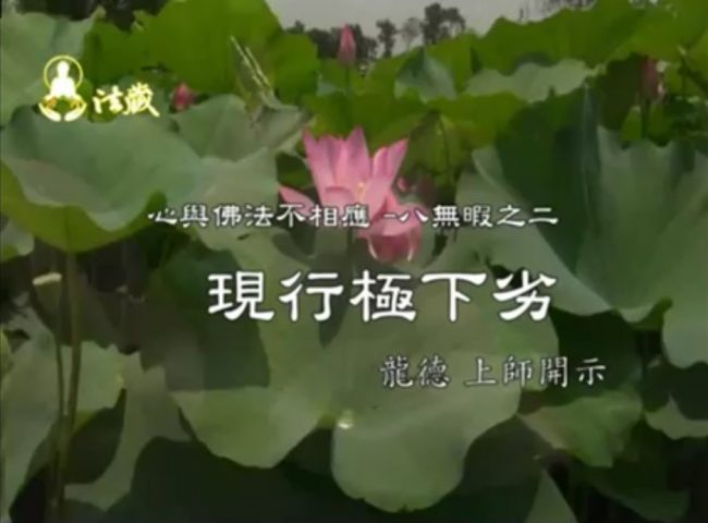 龍德上師開示現行極下劣