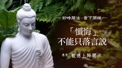 龍德上師懺悔不能只落言說