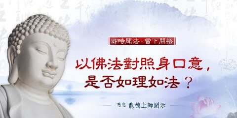 龍德上師以佛法對照身口意是否如理如法