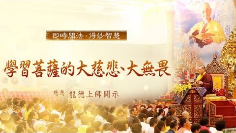 龍德上師學習菩薩的大慈悲大無畏