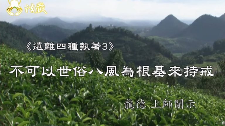 龍德上師 遠離四種執著3 不可以世俗八風為根基來持戒