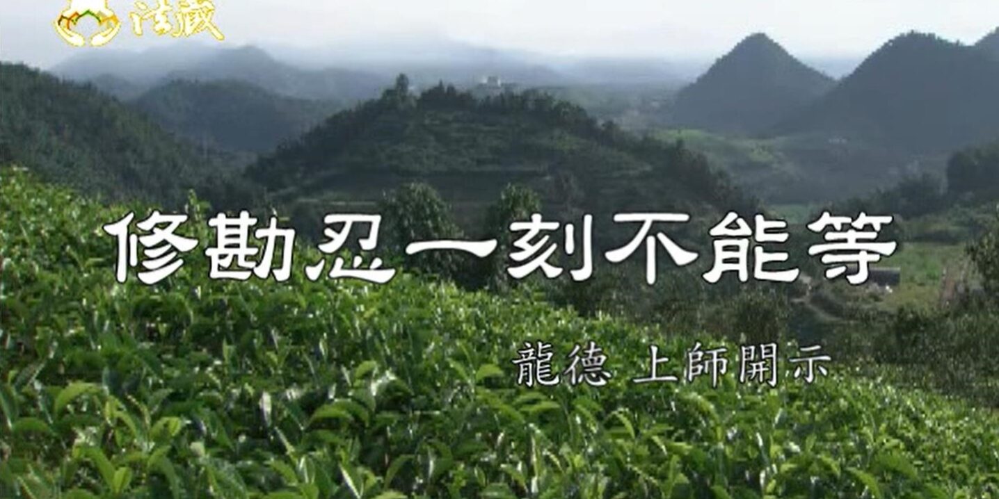 龍德嚴淨仁波切修勘忍一刻不能等 It's urgent to practice to endure suffering