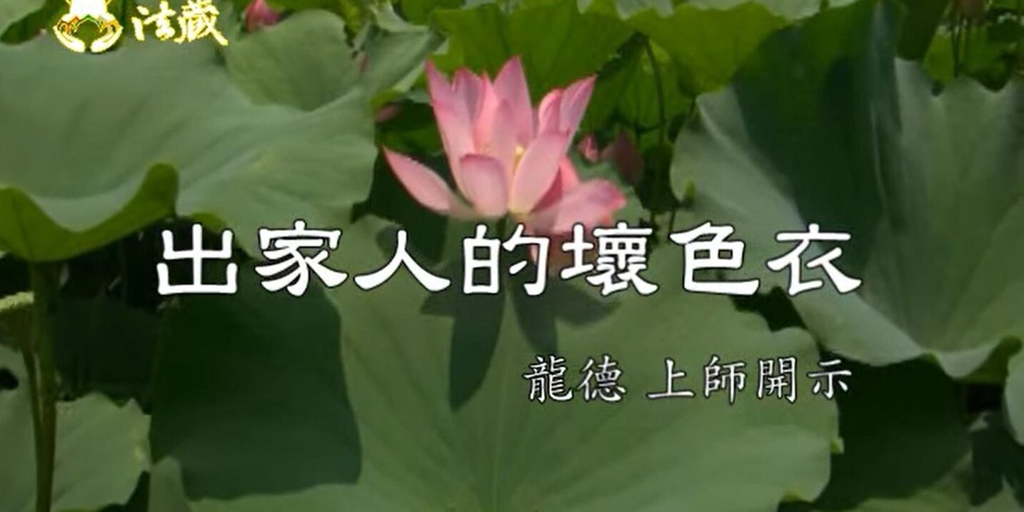 龍德嚴淨仁波切出家人的壞色衣 The dark cloth for the monk.