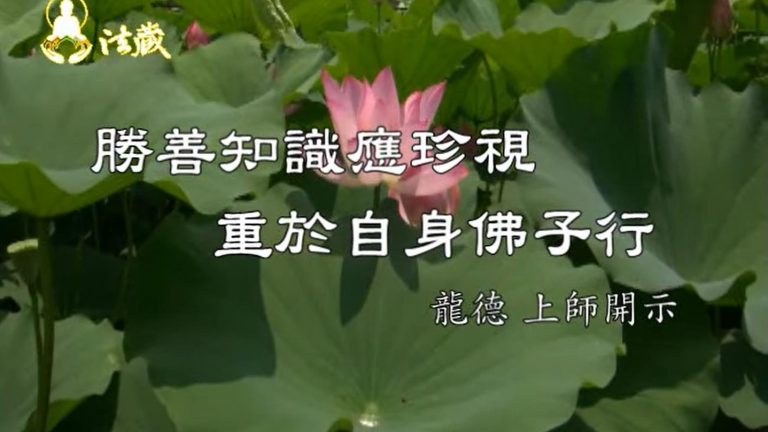 龍德嚴淨仁波切勝善知識應珍視，重於自身佛子行 Cherishing spiritual friends more than yourself