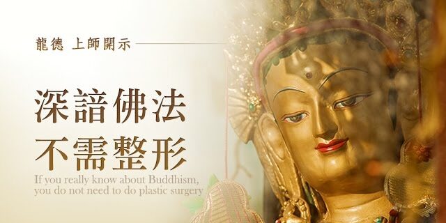 龍德嚴淨 仁波切深諳佛法不需整形 龍德嚴淨 仁波切深諳佛法不需整形